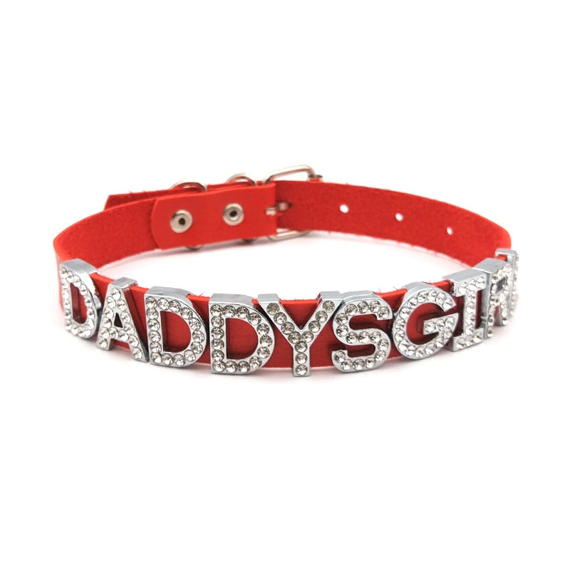 Sexy Goth Rhinestone Letters Customizable Choker