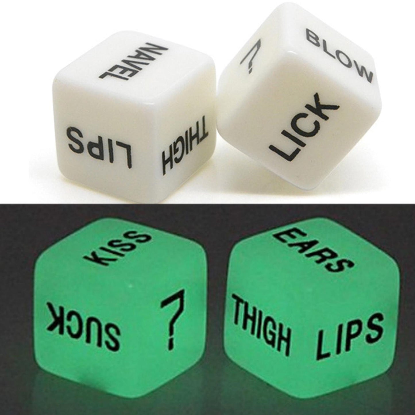 1 Pair Glow In the Dark Love Dice