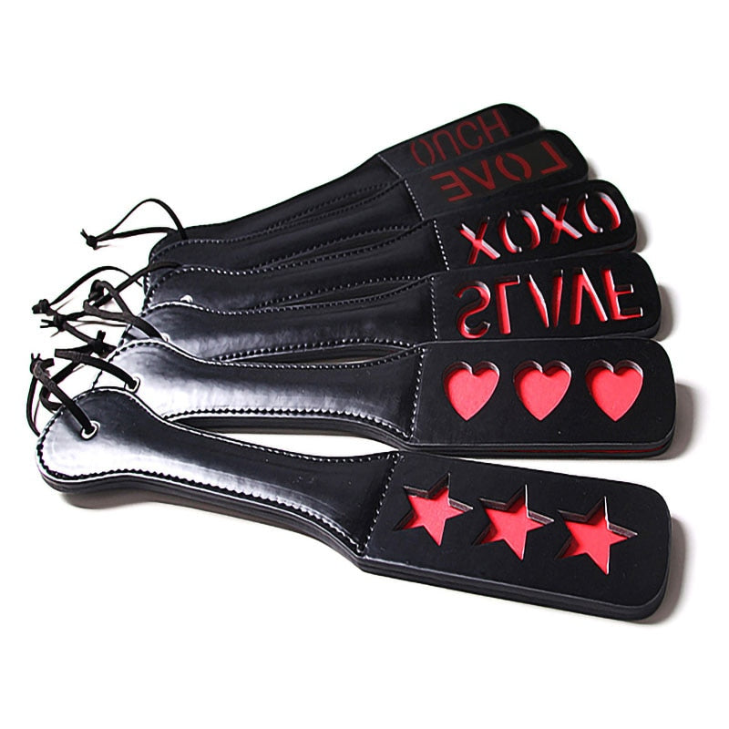 Double-deck Leather BDSM Slave Paddle