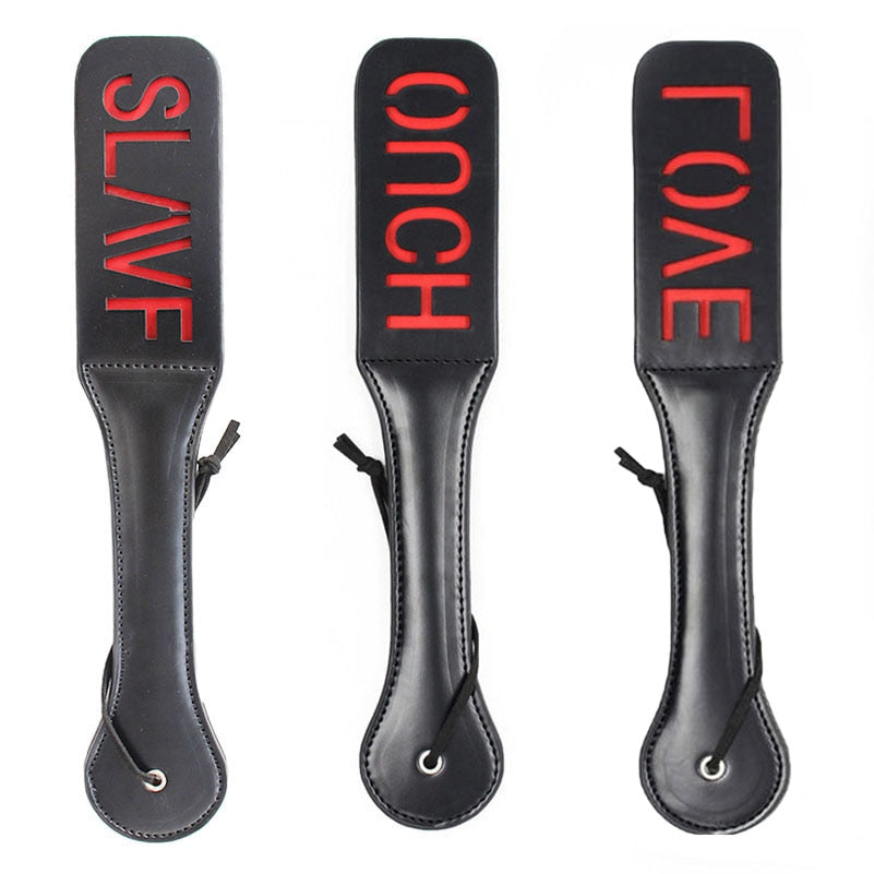 Double-deck Leather BDSM Slave Paddle